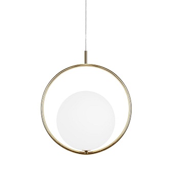 Nowoczesna lampa wisząca obręcz Saint mosiądz 40cm